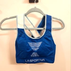 La Sportiva blue sports bra